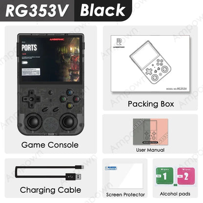 RG353V RG353VS Handheld Gam Console 3.5'' IPS Screen HDMI Output Android Linux OS Built-in Retro Emulator Player Gifts