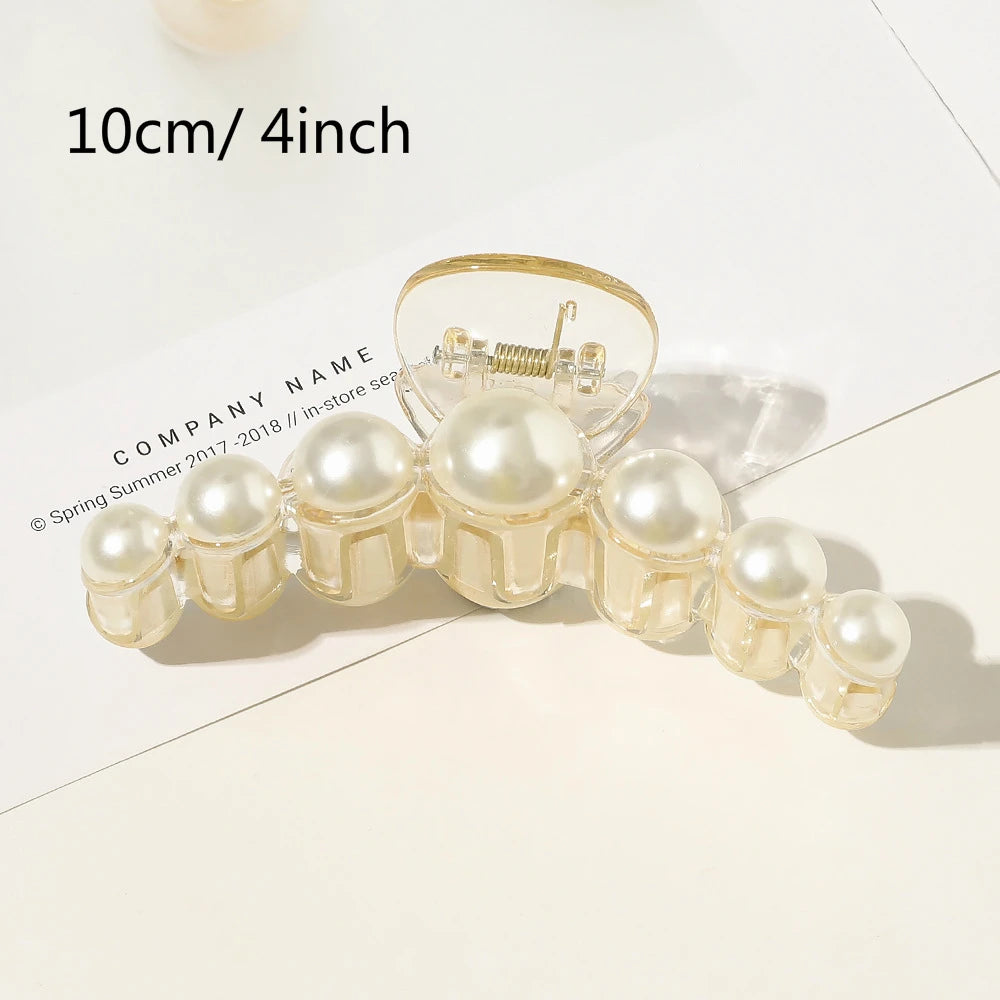 Crystal Pearls Beads Hair Clips