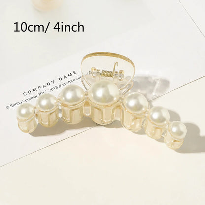 Crystal Pearls Beads Hair Clips