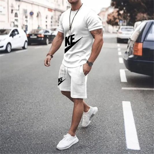 Men's Lightweight Two-Piece Cotton Tracksuit Set