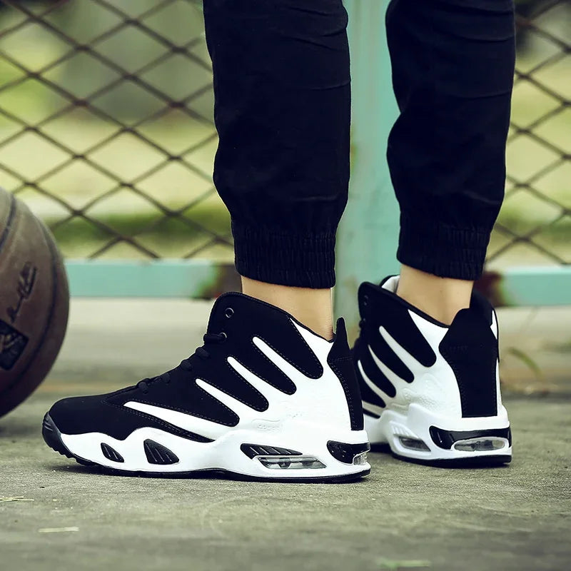 Men’s Basketball Shoes Cushioned Athletic Sneakers for Training High-Top Professional Basketball Sneakers