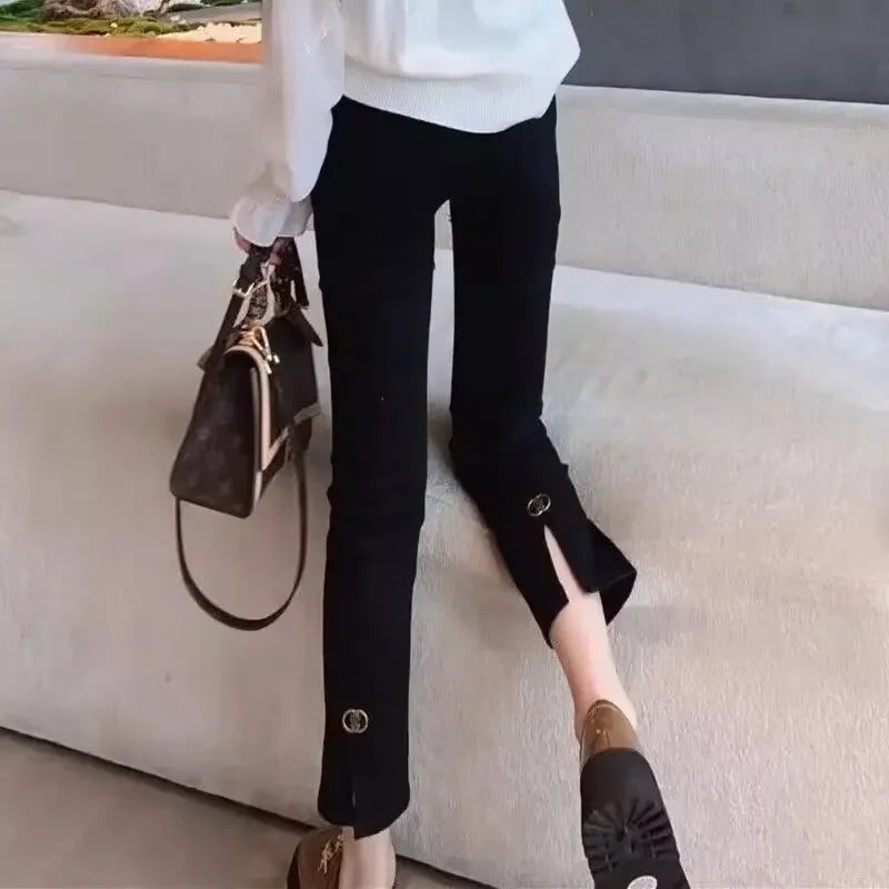 Slim-Jeans für Damen mit hohem Bund und Stretchanteil