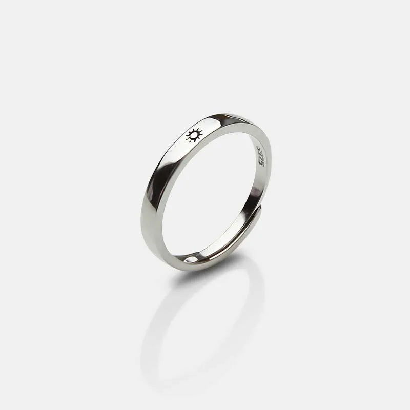 Dämonenaugen-Engelsflügel-Ring – Verstellbarer Unisex-Partnerring aus Legierung