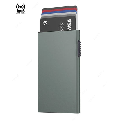 RFID Blocking Slim Metal Pop Up Card Wallet