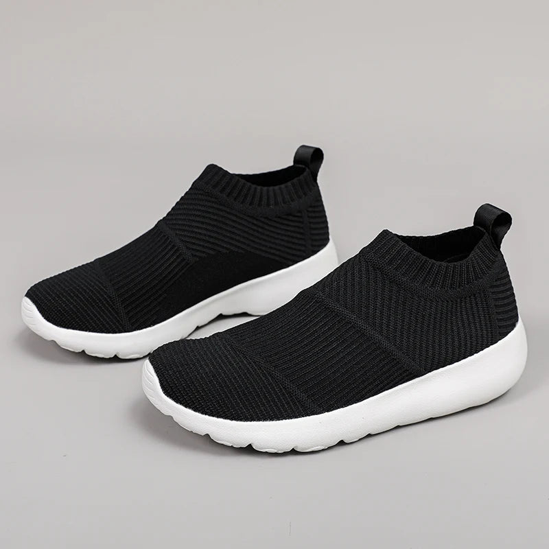 Atmungsaktive Damen-Sneaker aus Mesh – Bequeme Slipper zum Hineinschlüpfen, leichte Schuhe mit weicher Sohle