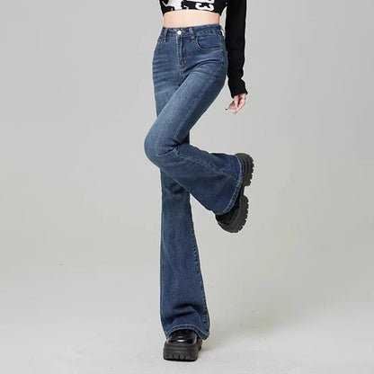 Jean slim évasé en denim High Street pour femme