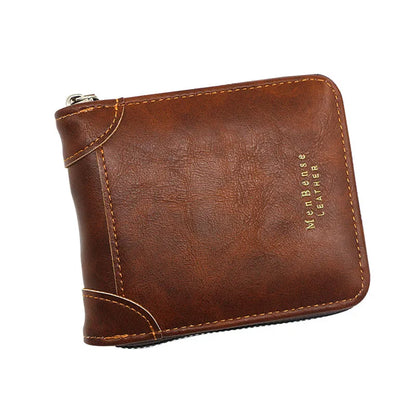 Men's PU Wallet with Coin Pocket & Multi-card Holder