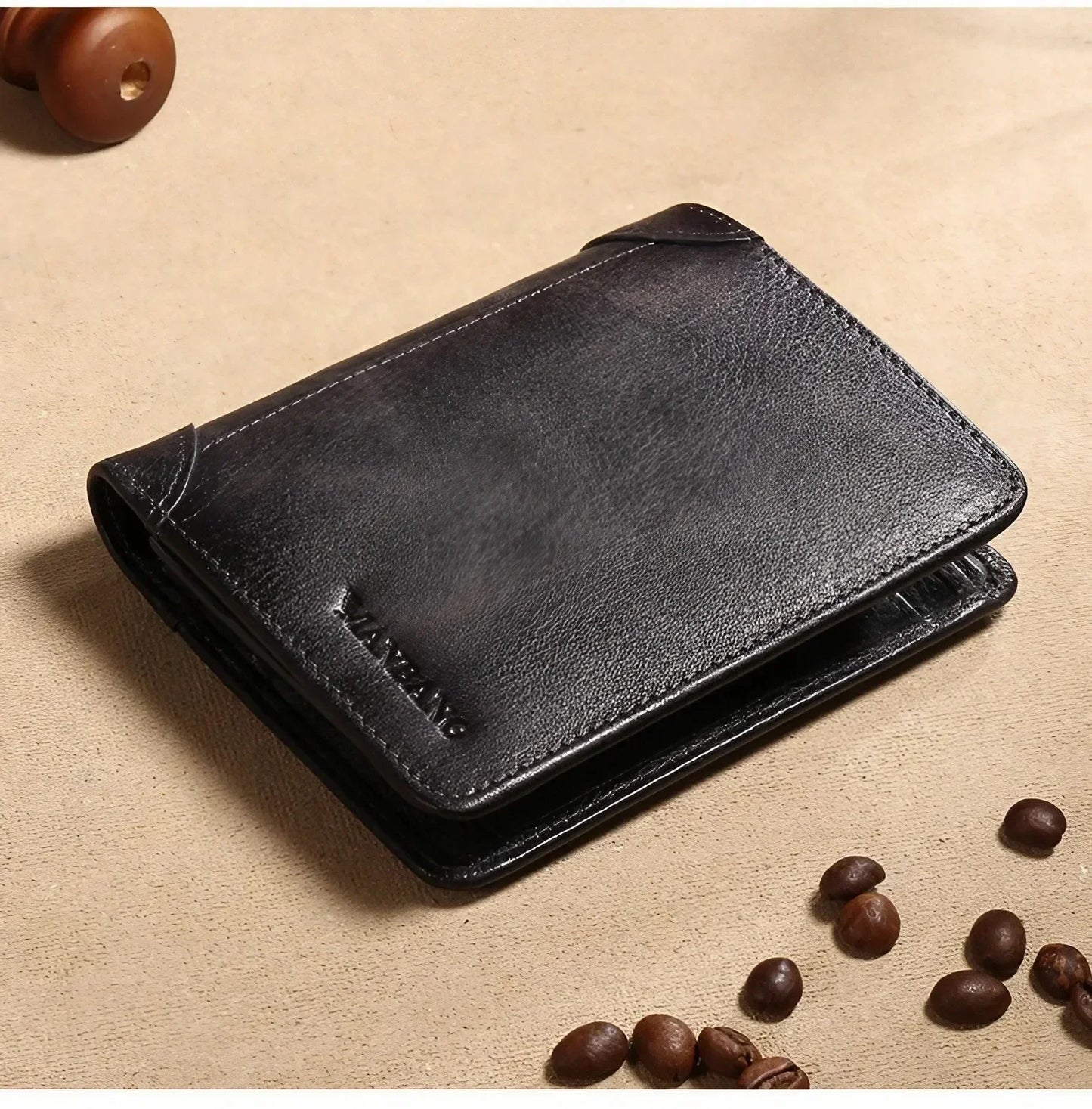 Genuine Leather RFID Blocking Wallet for Men – Slim Thin Bifold Short Wallet