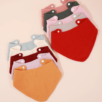 Neugeborenes Baby füttert Sabberlätzchen, Baumwollzubehör, einfarbig