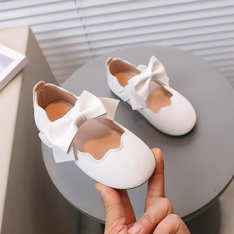 Toddler Girls Leather Casual Shoes – Non-Slip Kids Walking Shoes