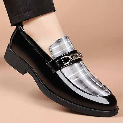Mocassins à enfiler en cuir italien pour hommes