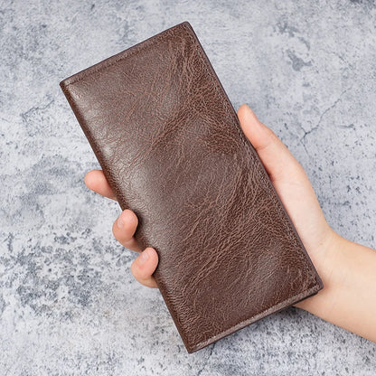 Portefeuille long en cuir souple ultra-fin pour hommes