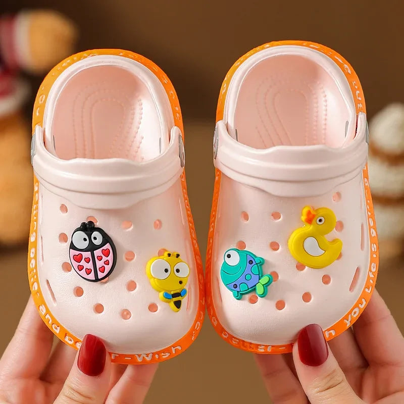 Shoes for Small and Medium-sized Babies Flip Flops Children's   Indoor Soft S Cartoon