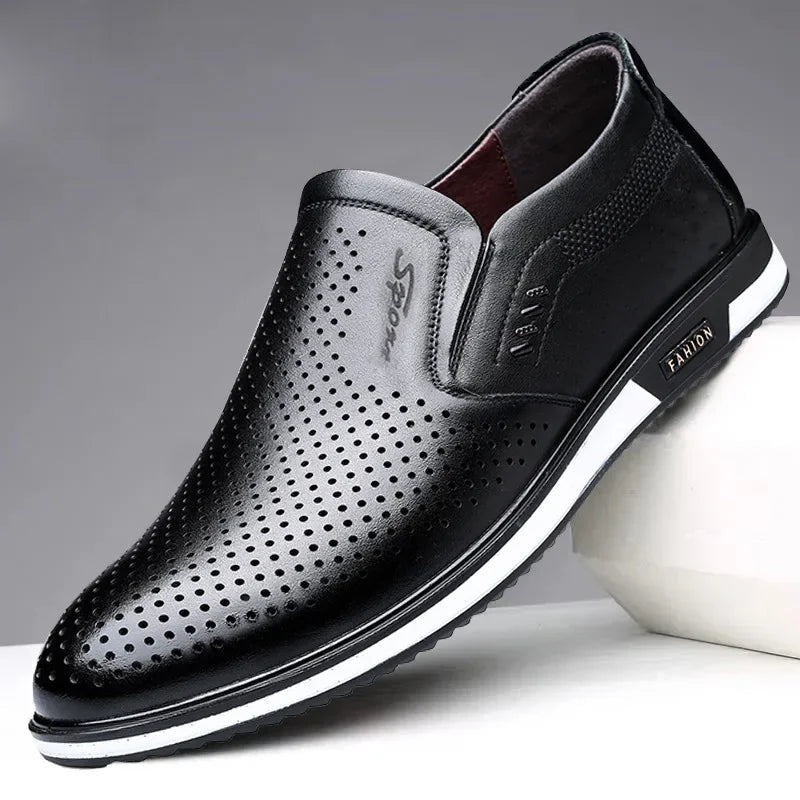 Mocassins d'affaires décontractés en cuir pour hommes