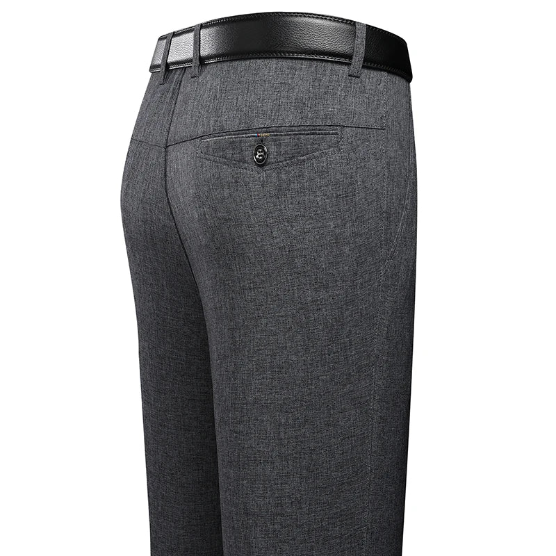 Men's Summer Elastic Straight Formal Pants