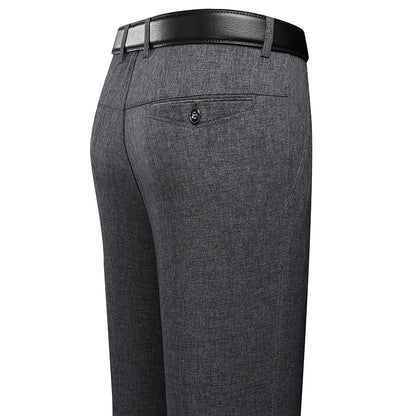 Men's Summer Elastic Straight Formal Pants