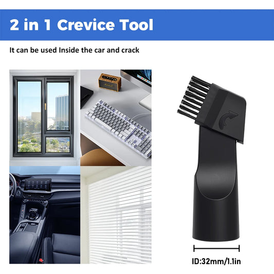 3PCS Vacuum Cleaner Brush Head Tool Set – 32mm Universal Attachment Adapter