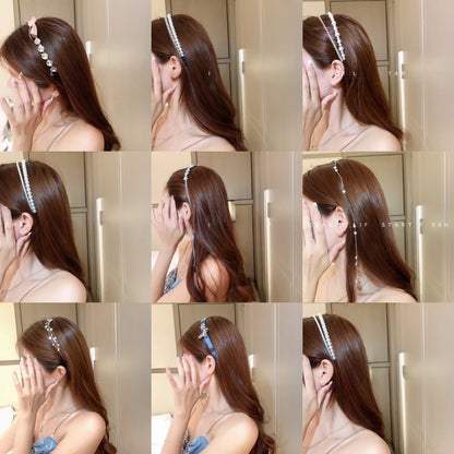 Bandes de cheveux en strass brillant pour femmes