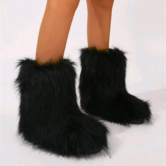 Warm Faux Fur Winter Boots for Women