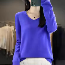Pull col V 100% laine mérinos