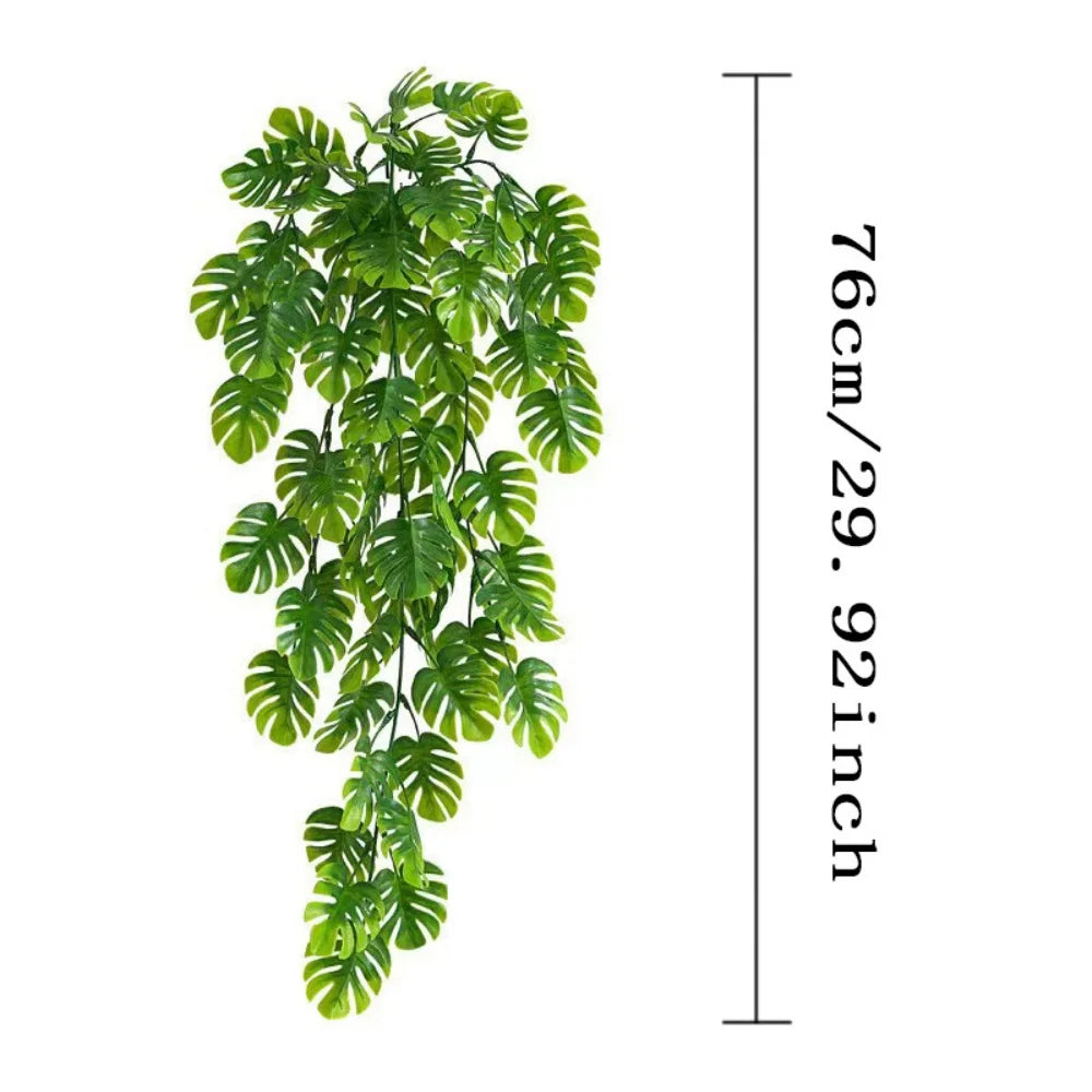 90 cm großer künstlicher Perserfarn zum Aufhängen