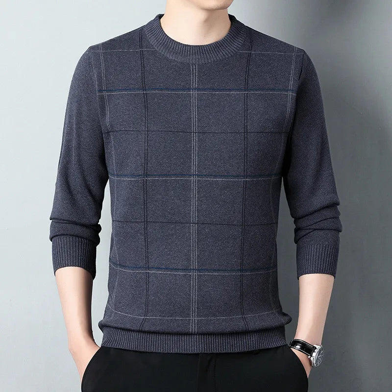 Nouveaux tricots épais rayés à la mode pour hommes