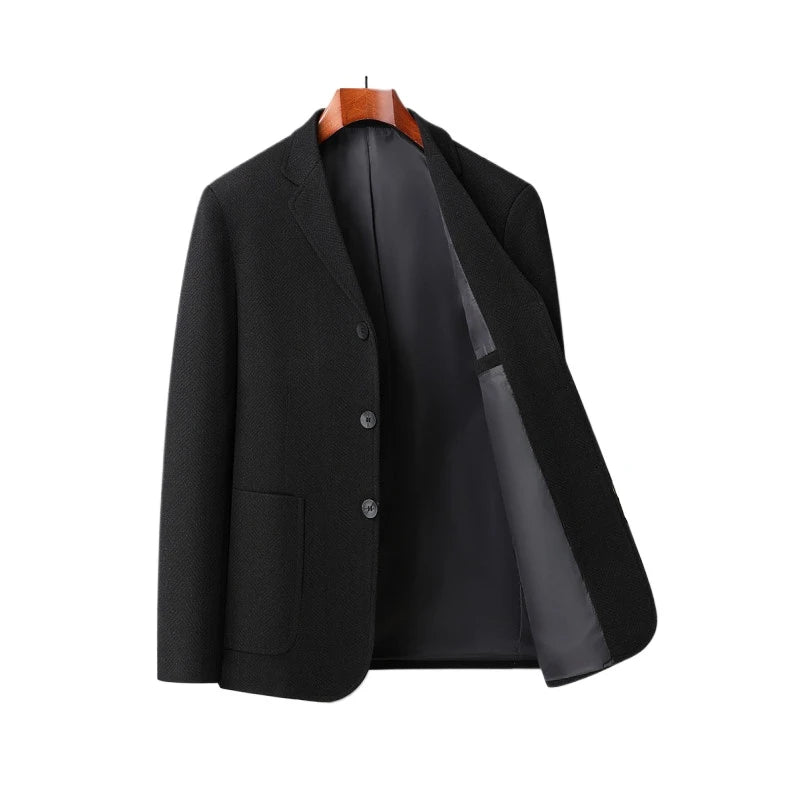 Slim-Fit-Blazer für Herren – Unifarbene Freizeit- und Business-Anzugjacke für Hochzeiten