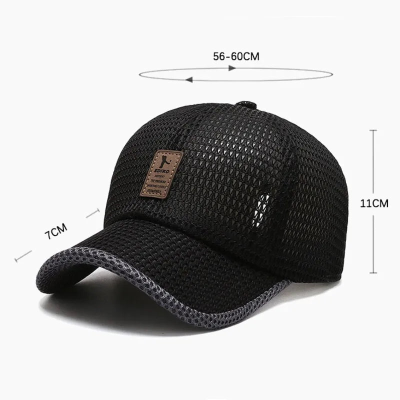 Adjustable Breathable Caps Quick Dry Mesh Running hat for unisex