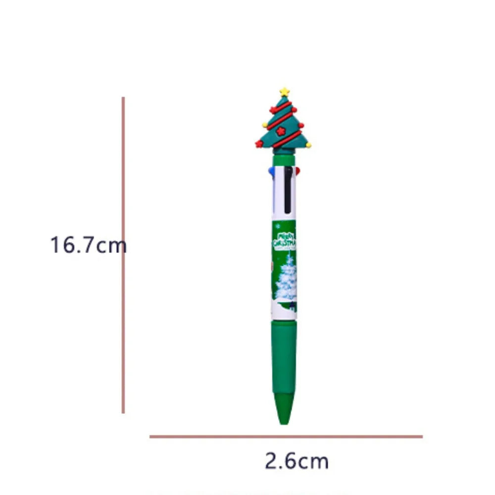 Ensemble de stylos à bille quatre couleurs de Noël