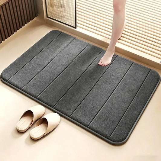 Tapis de salle de bain en éponge à mémoire de forme antidérapant