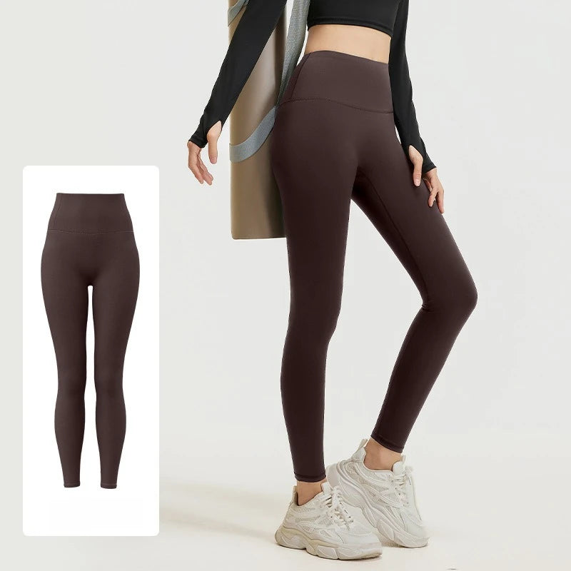 Nahtlose Yoga-Leggings mit hohem Bund für Damen – Po-Lifting- und Bauchkontrolle fürs Fitnessstudio