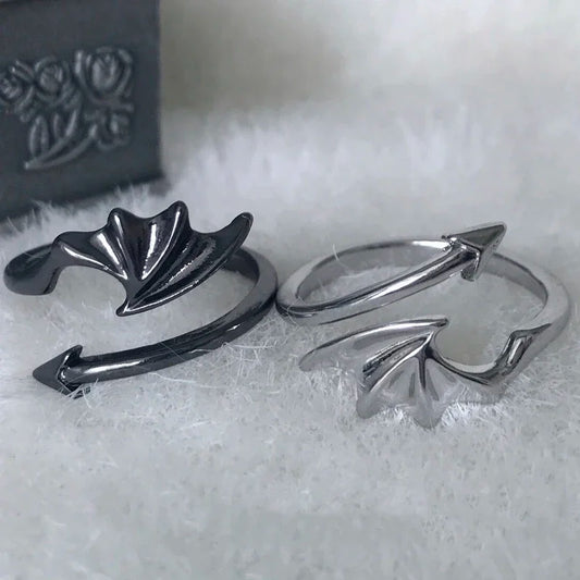 Angel Devil Wings Couple Ring