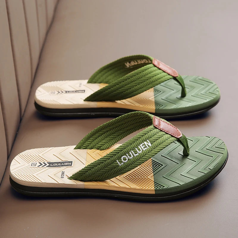 Men's Breathable Summer Flip Flops - Outdoor Beach Slippers