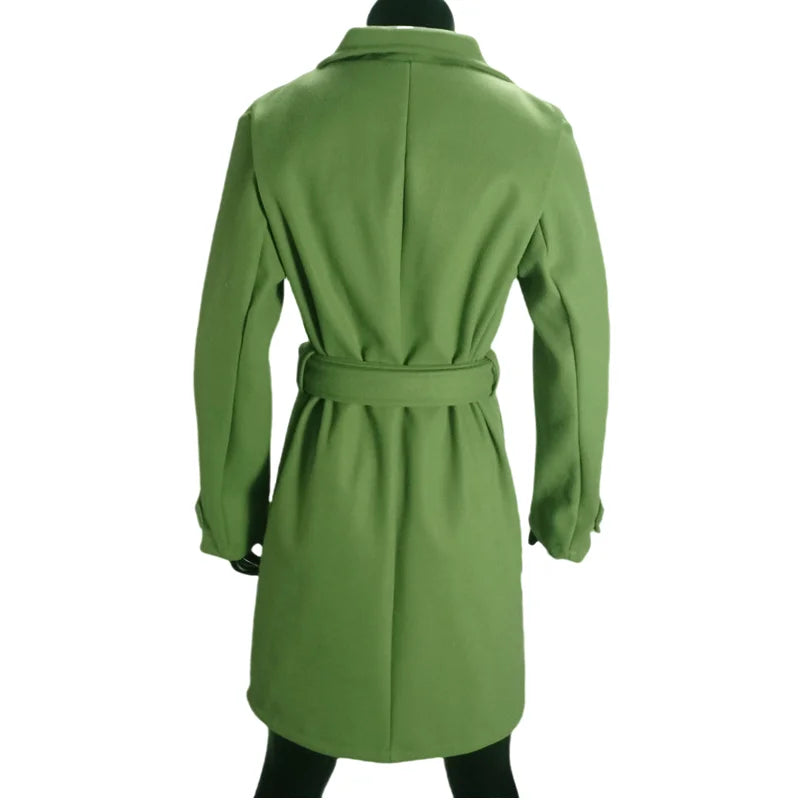 Single-Breasted Slim Jacket with Belt