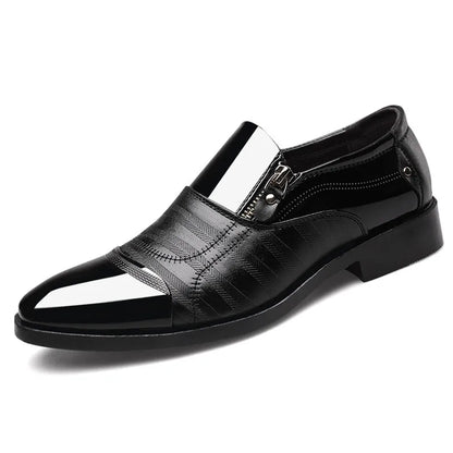 Chaussures formelles en cuir verni noir pour hommes