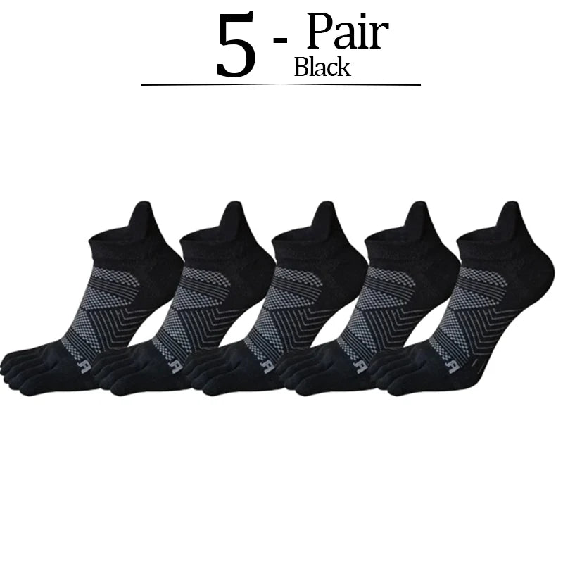 5 Pairs Men's Cotton Sports Athletic Crew Socks
