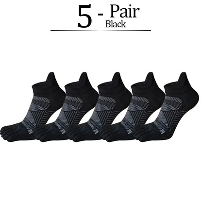 5 Pairs Men's Cotton Sports Athletic Crew Socks