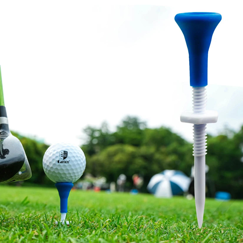 Adjustable Height Blue Plastic Golf Tees