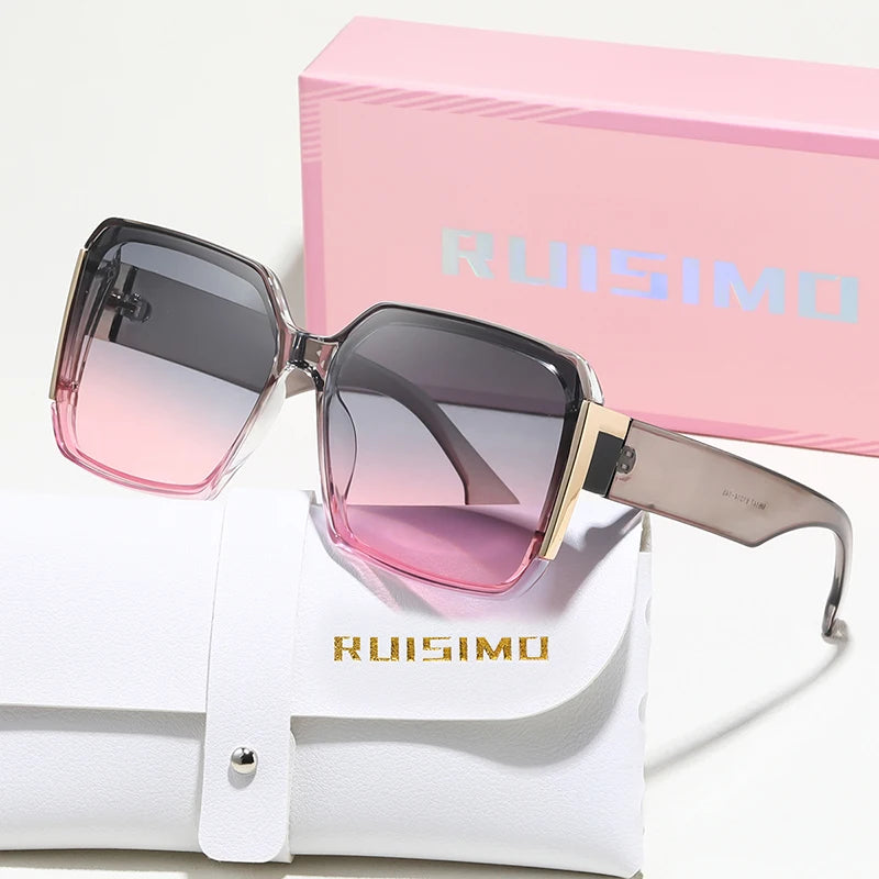 Women's Anti Reflective UV400 Square Gradient Sunglasses