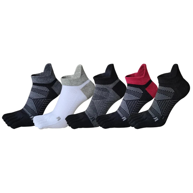 5 Pairs Men's Cotton Sports Athletic Crew Socks
