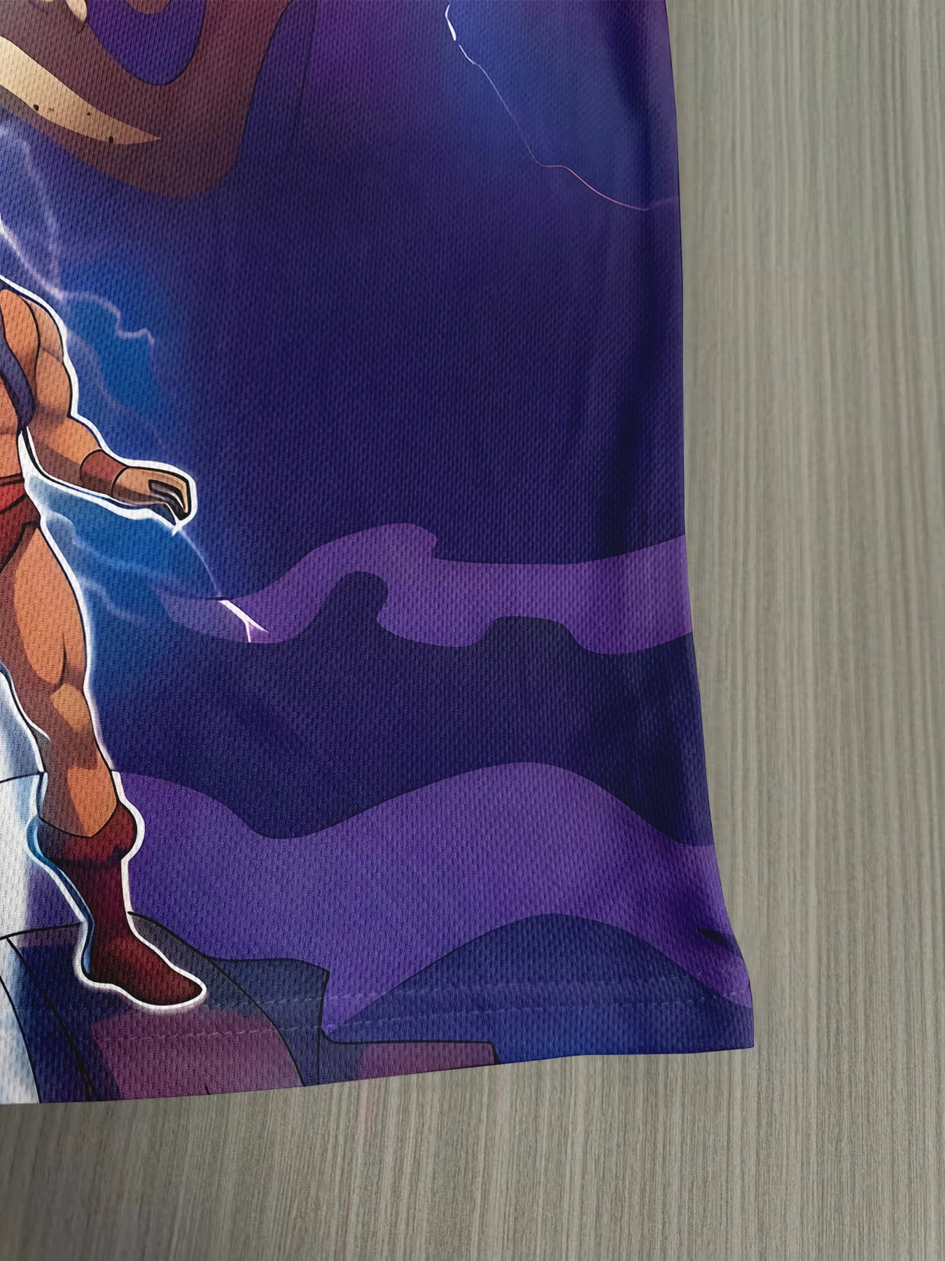 Anime Print Mens Shorts and T Shirt Set