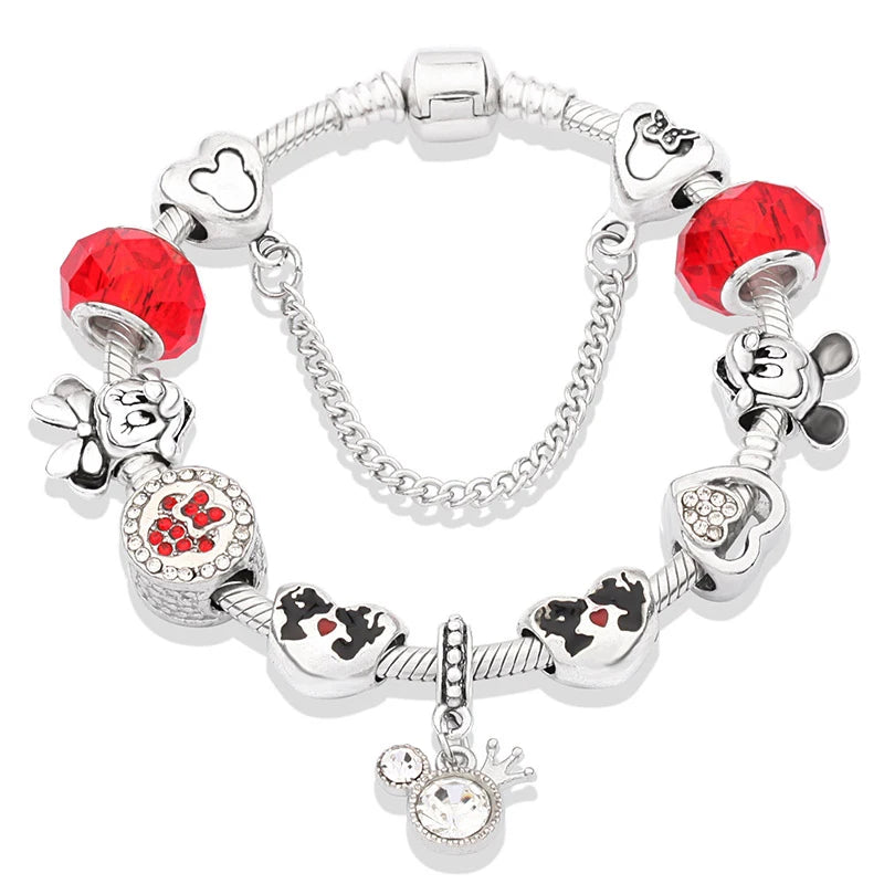 Charm-Armbänder mit Kristallperlen für Damen