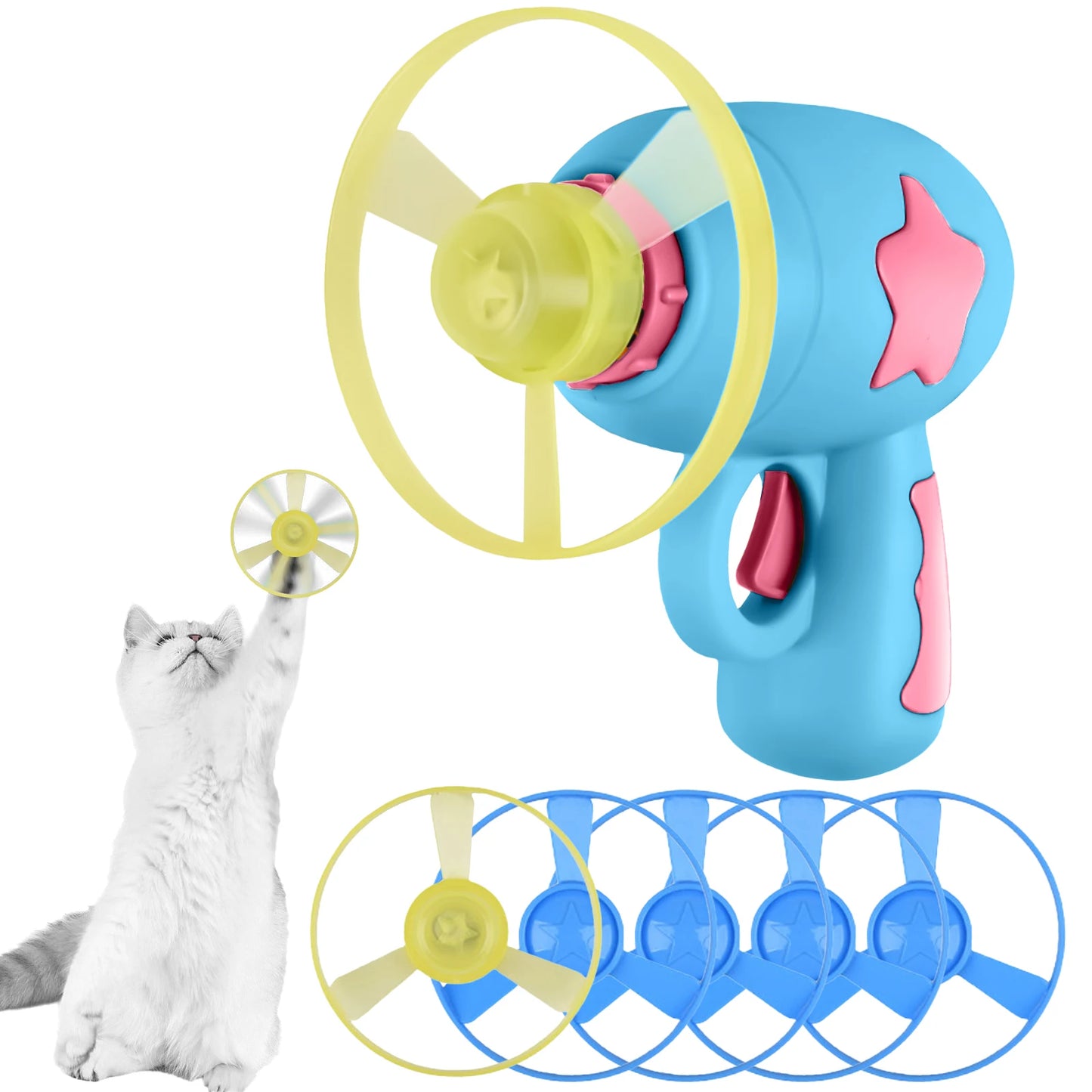 Jouet interactif de récupération de teaser pour chat - Jouets de jeu en plein air pour chats