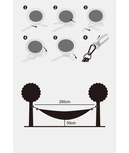 Hamac balançoire ultraléger résistant aux déchirures pour 2 personnes
