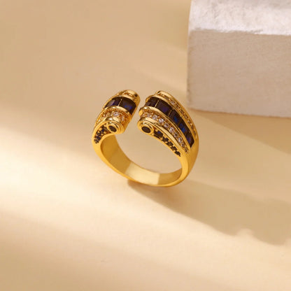 Women's Open Geometric Zircon Engagement Rings