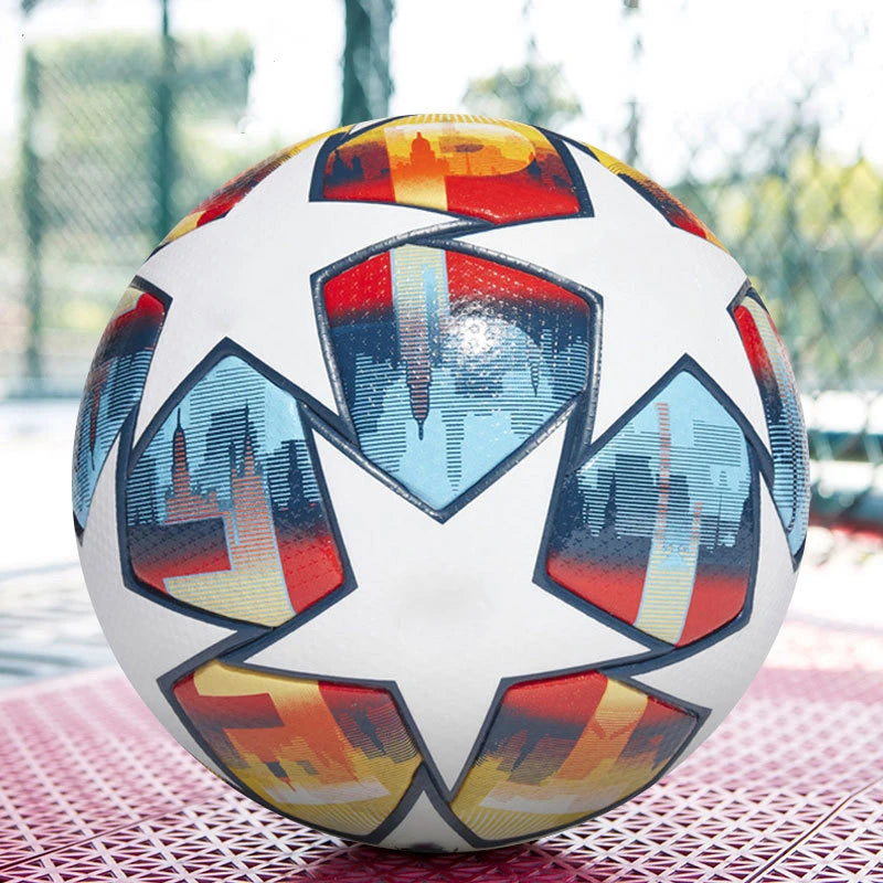 Professional Size 5 Red PU Soccer Balls