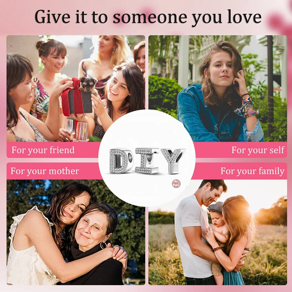 925 Sterling Silver Snake Chain Bracelet – Rose Gold Plated Charm Bead Bracelet for Women