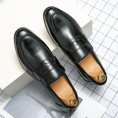 Bequeme Leder-Quasten-Loafer für Herren