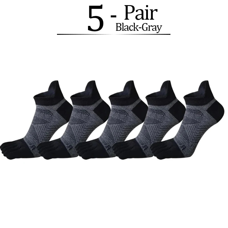 5 Pairs Men's Cotton Sports Athletic Crew Socks