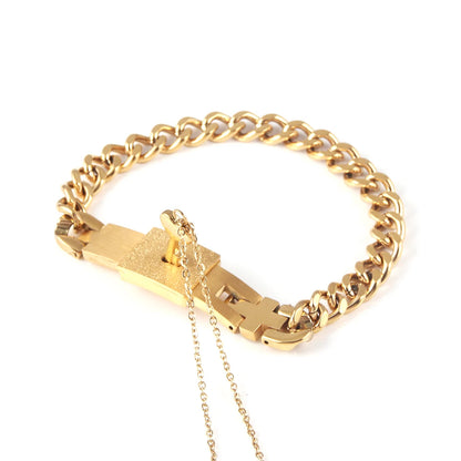 Couple Heart Lock & Key Necklace Bracelet Set – Stainless Steel Love Pendant Choker